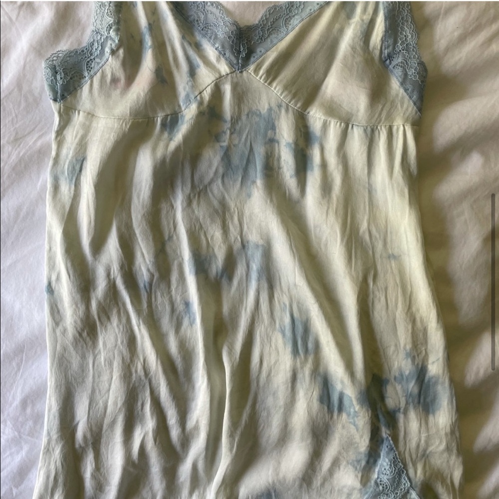 Frankie’s Bikinis Riley Lace Dress - Baby Blue Tie Dye - Picture 6 of 10
